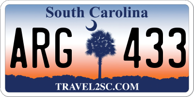 SC license plate ARG433