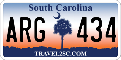 SC license plate ARG434