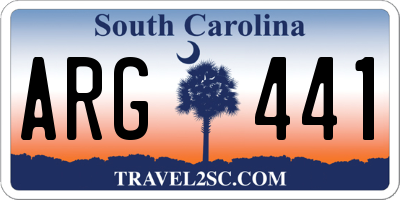 SC license plate ARG441