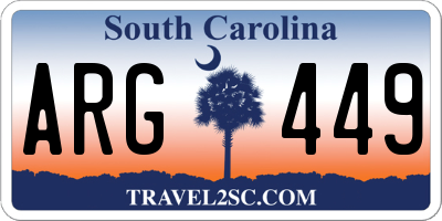 SC license plate ARG449