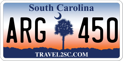 SC license plate ARG450