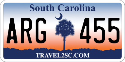 SC license plate ARG455