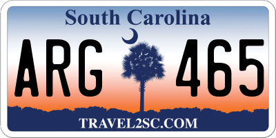 SC license plate ARG465