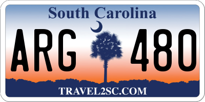 SC license plate ARG480