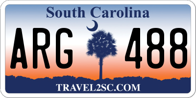 SC license plate ARG488