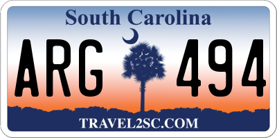 SC license plate ARG494