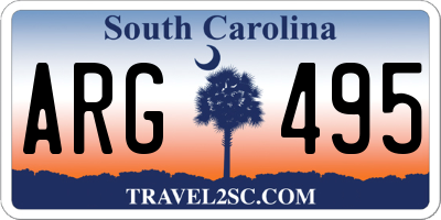 SC license plate ARG495