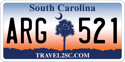 SC license plate ARG521