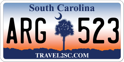 SC license plate ARG523
