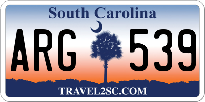 SC license plate ARG539