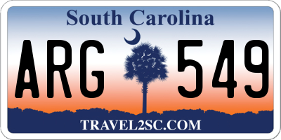 SC license plate ARG549