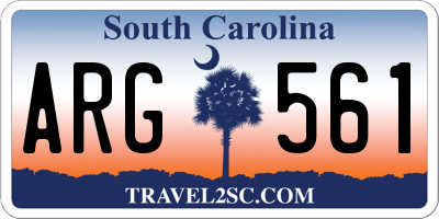 SC license plate ARG561
