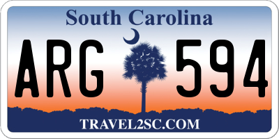 SC license plate ARG594