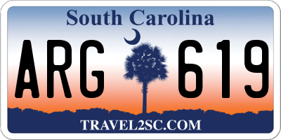 SC license plate ARG619