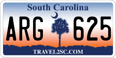 SC license plate ARG625