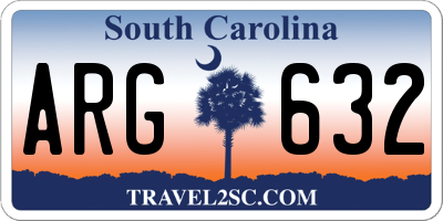 SC license plate ARG632