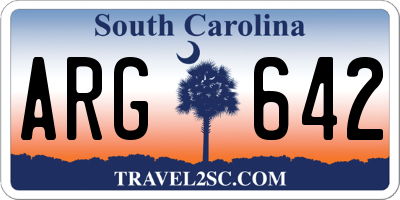 SC license plate ARG642
