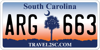SC license plate ARG663