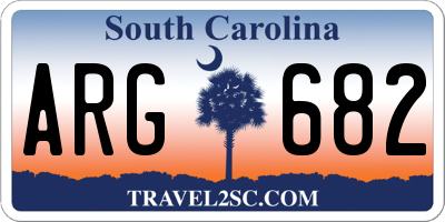 SC license plate ARG682