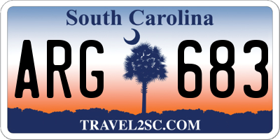 SC license plate ARG683