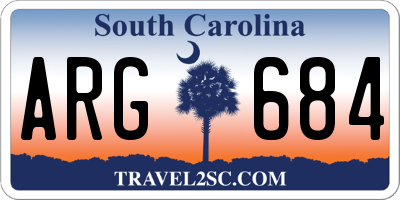 SC license plate ARG684