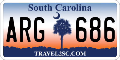 SC license plate ARG686