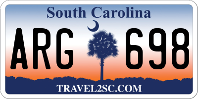 SC license plate ARG698