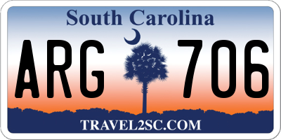 SC license plate ARG706