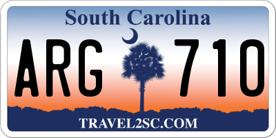 SC license plate ARG710