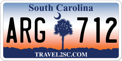 SC license plate ARG712