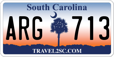 SC license plate ARG713