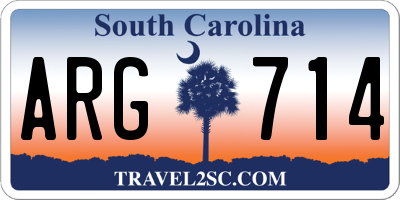 SC license plate ARG714