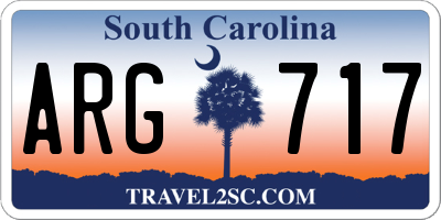 SC license plate ARG717