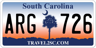 SC license plate ARG726