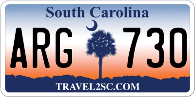 SC license plate ARG730