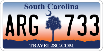 SC license plate ARG733
