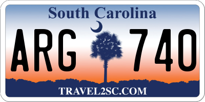 SC license plate ARG740