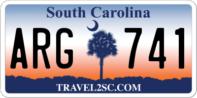 SC license plate ARG741