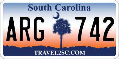 SC license plate ARG742