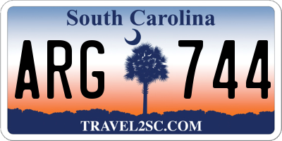 SC license plate ARG744