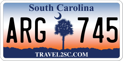SC license plate ARG745