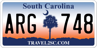 SC license plate ARG748