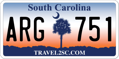 SC license plate ARG751