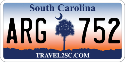 SC license plate ARG752