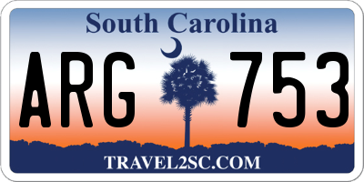 SC license plate ARG753