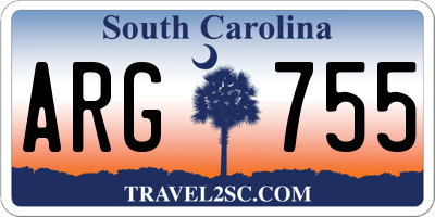 SC license plate ARG755