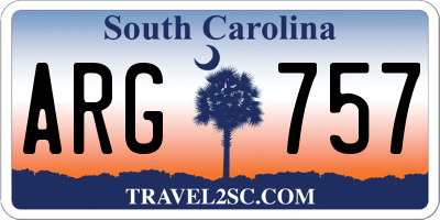 SC license plate ARG757