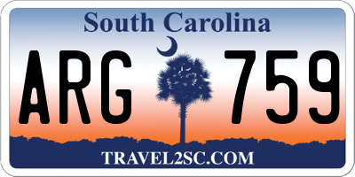 SC license plate ARG759