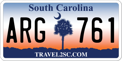 SC license plate ARG761