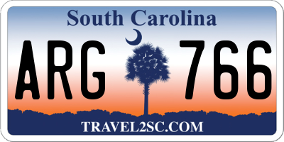 SC license plate ARG766